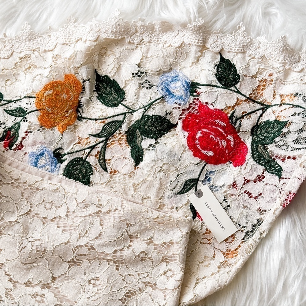 Maeve Anthropologie Ottoline Lace Skirt Size Large - Picture 10 of 10